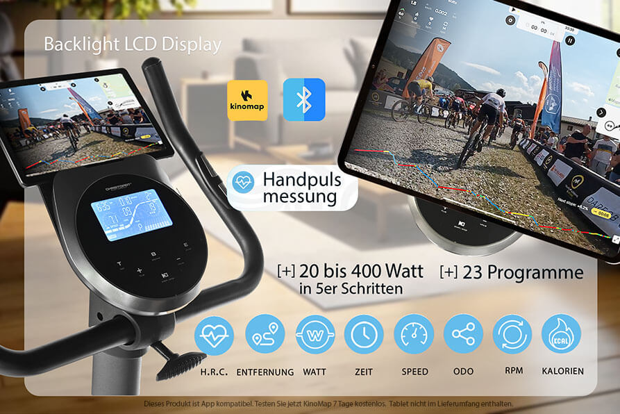 Ergometer EM 8000: Dein virtuelles Trainingserlebnis