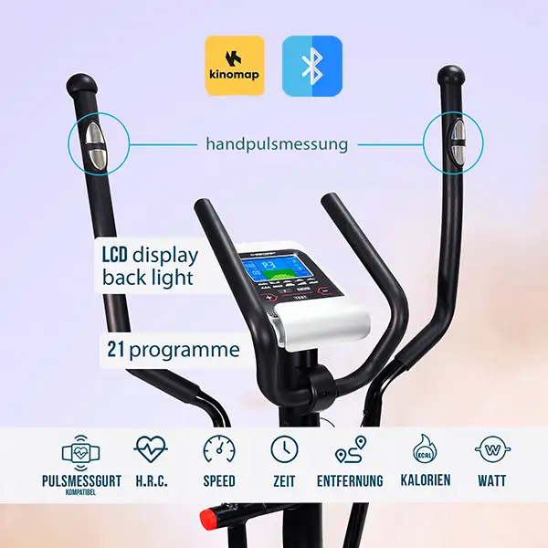 Crosstrainer-Ergometer AX 8000: 
Dein Training, klar gesteuert

