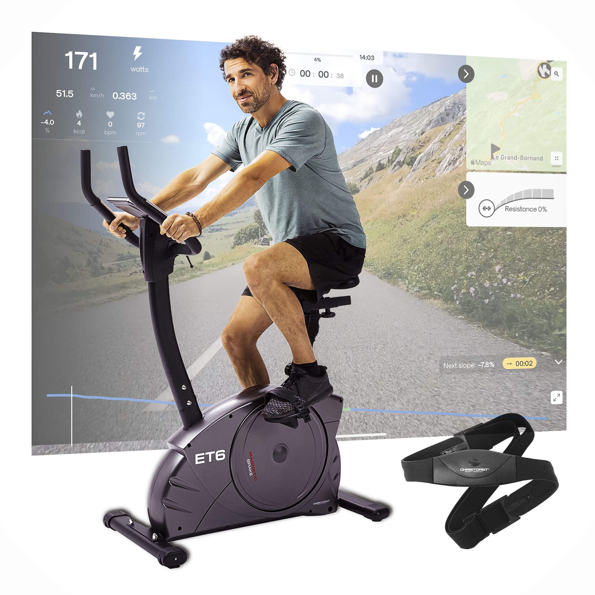 Ergometer ET 6 inkl. Pulsmessgurt Ergometer ET 6 inkl. Pulsmessgurt