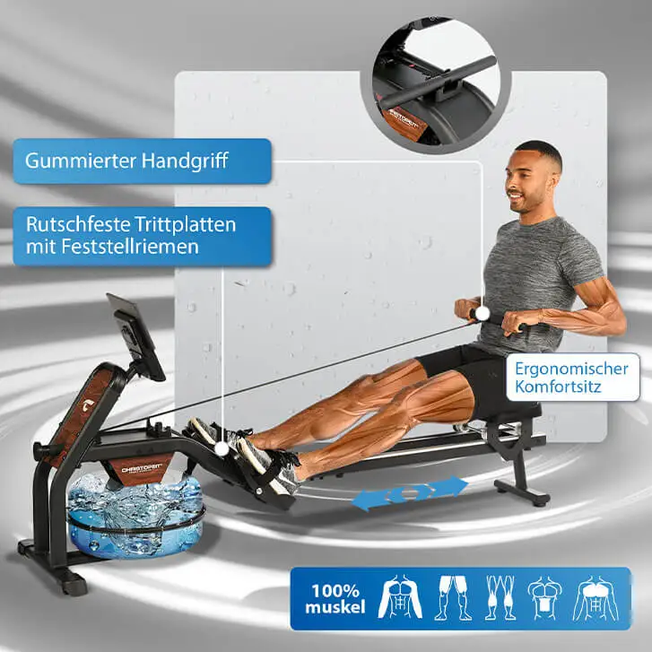 Wasserrudergerät Garda: Höchster Trainingskomfort