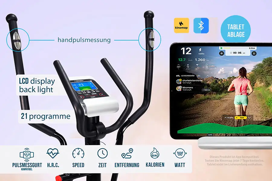Crosstrainer-Ergometer AX 8000: Alles im Blick, alles im Griff