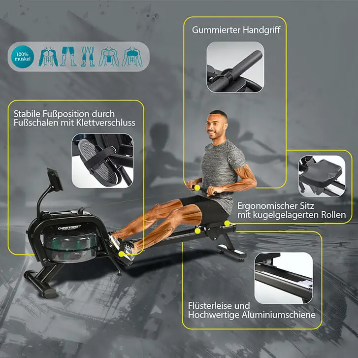 Rudergerät WP 2000: Höchster Trainingskomfort