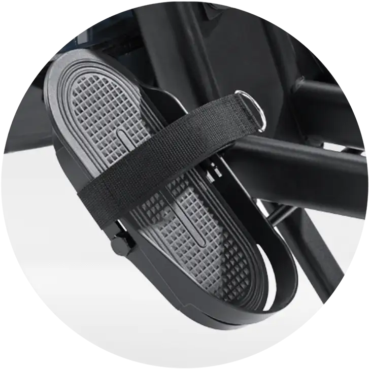 Rudergerät WP 2000: Fußschalen mit Klettverschluss