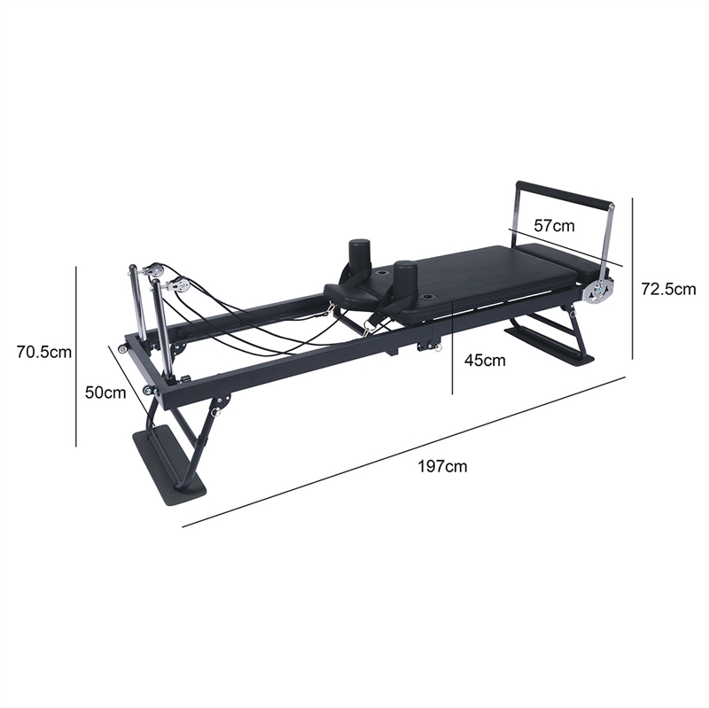 ASG Pilates-Reformer, Metallfedern, klappbar