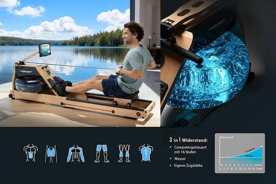 Holz - Wasserrudergerät WP 5000: Dein neuer Begleiter für effektives Training