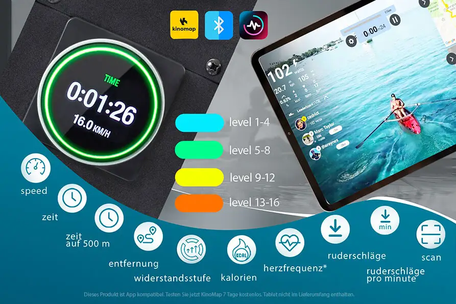 Rudergerät WP 2000: Moderne Technologie für maximale Motivation