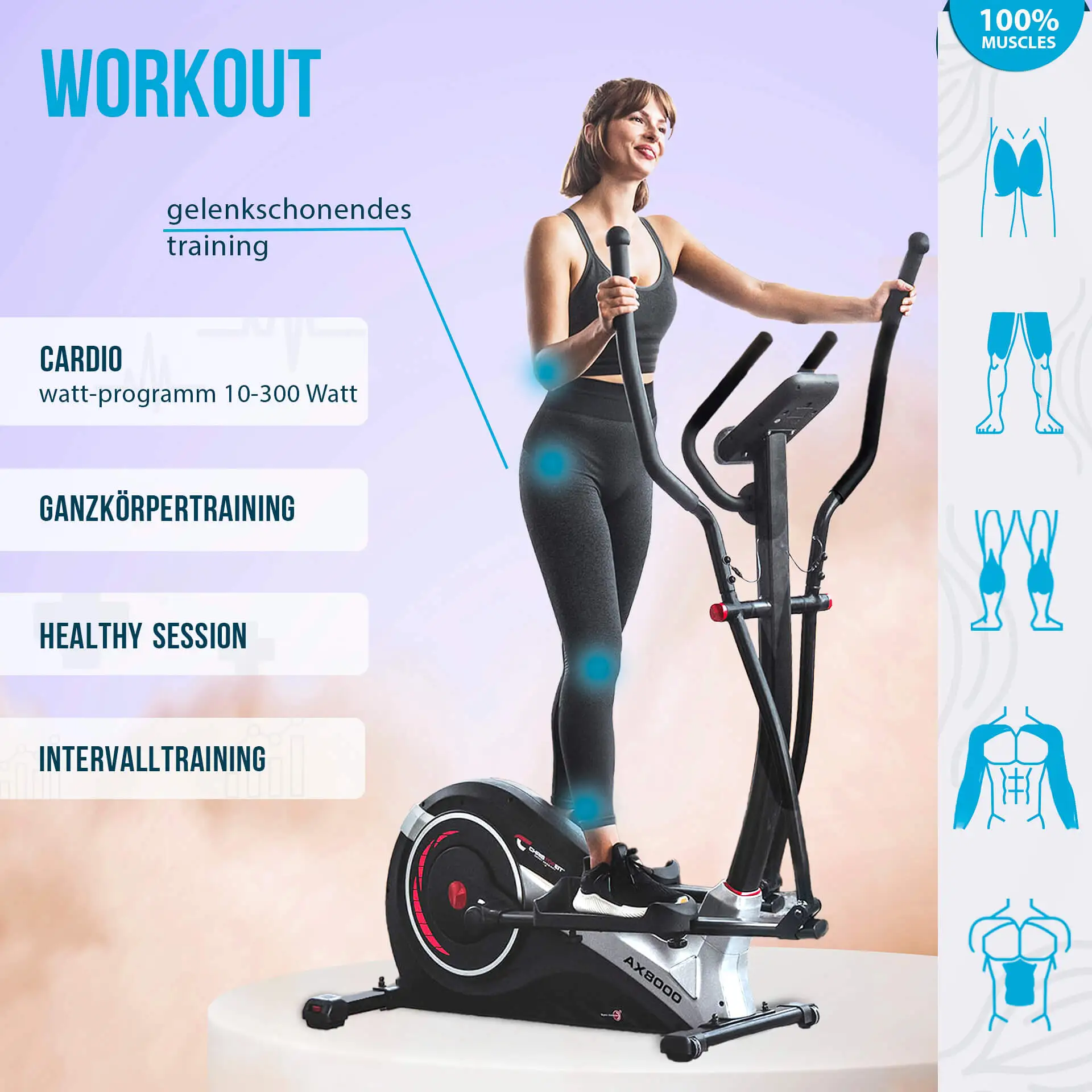Crosstrainer-Ergometer AX 8000