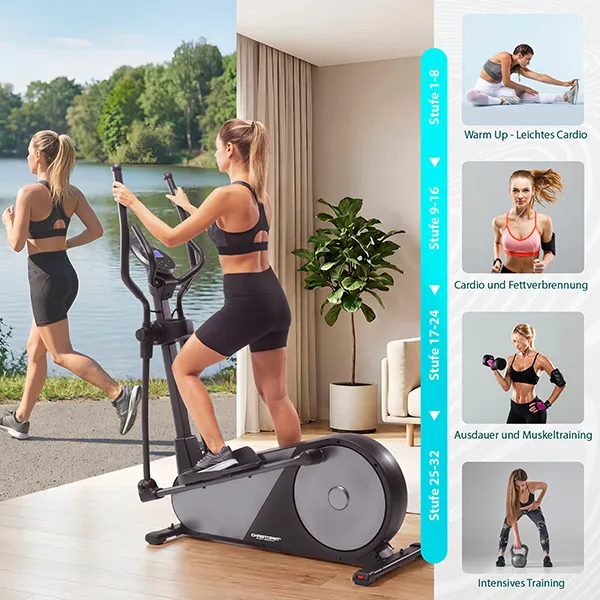 Crosstrainer-Ergometer EL 8000: 
Vielfalt für Dein tägliches Workout

