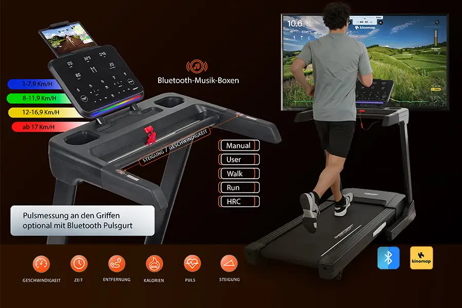 Laufband TM 4500 S: Motivation auf Knopfdruck