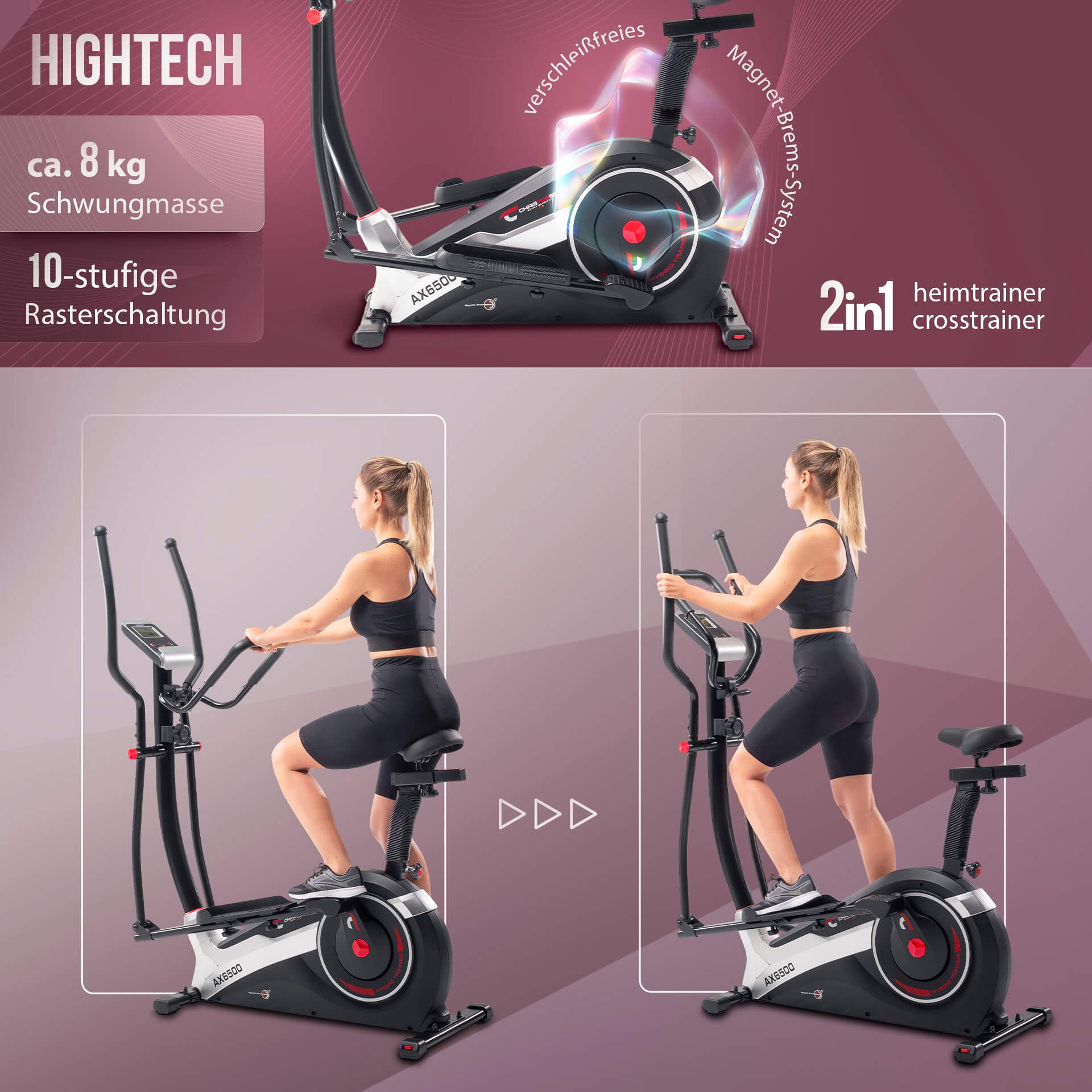 Crosstrainer AX 6500 2in1 Hybrid Crosstrainer AX 6500 2in1 Hybrid
