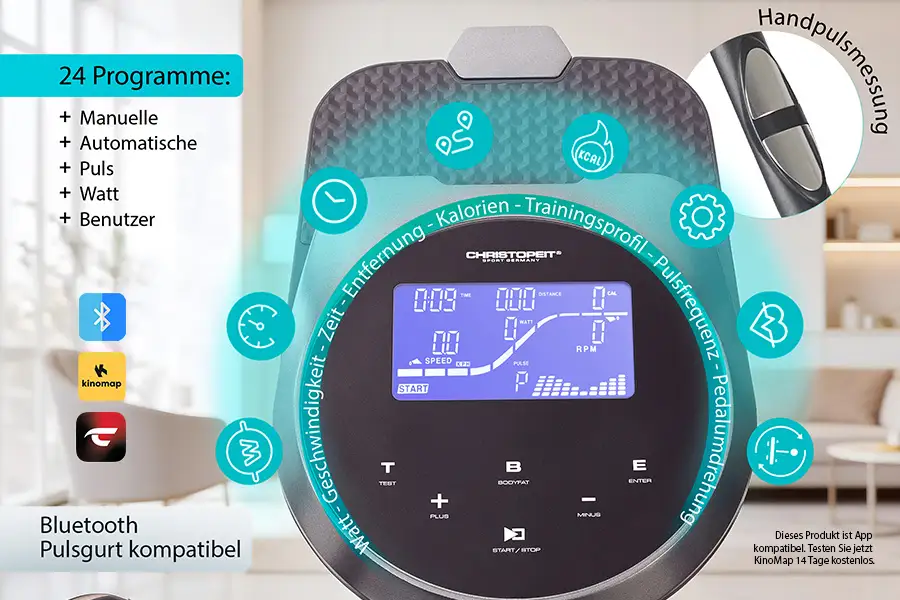 Ergometer EM 8000: Smart trainieren