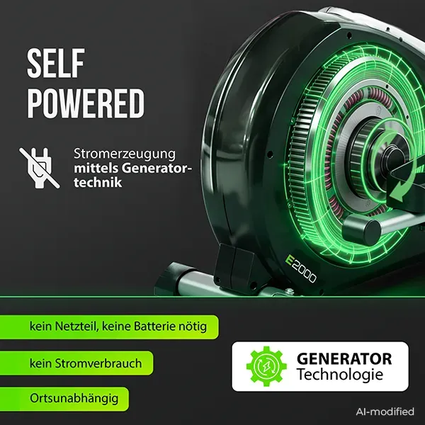 Crosstrainer-Ergometer ECO 2000: Energie aus eigener Kraft