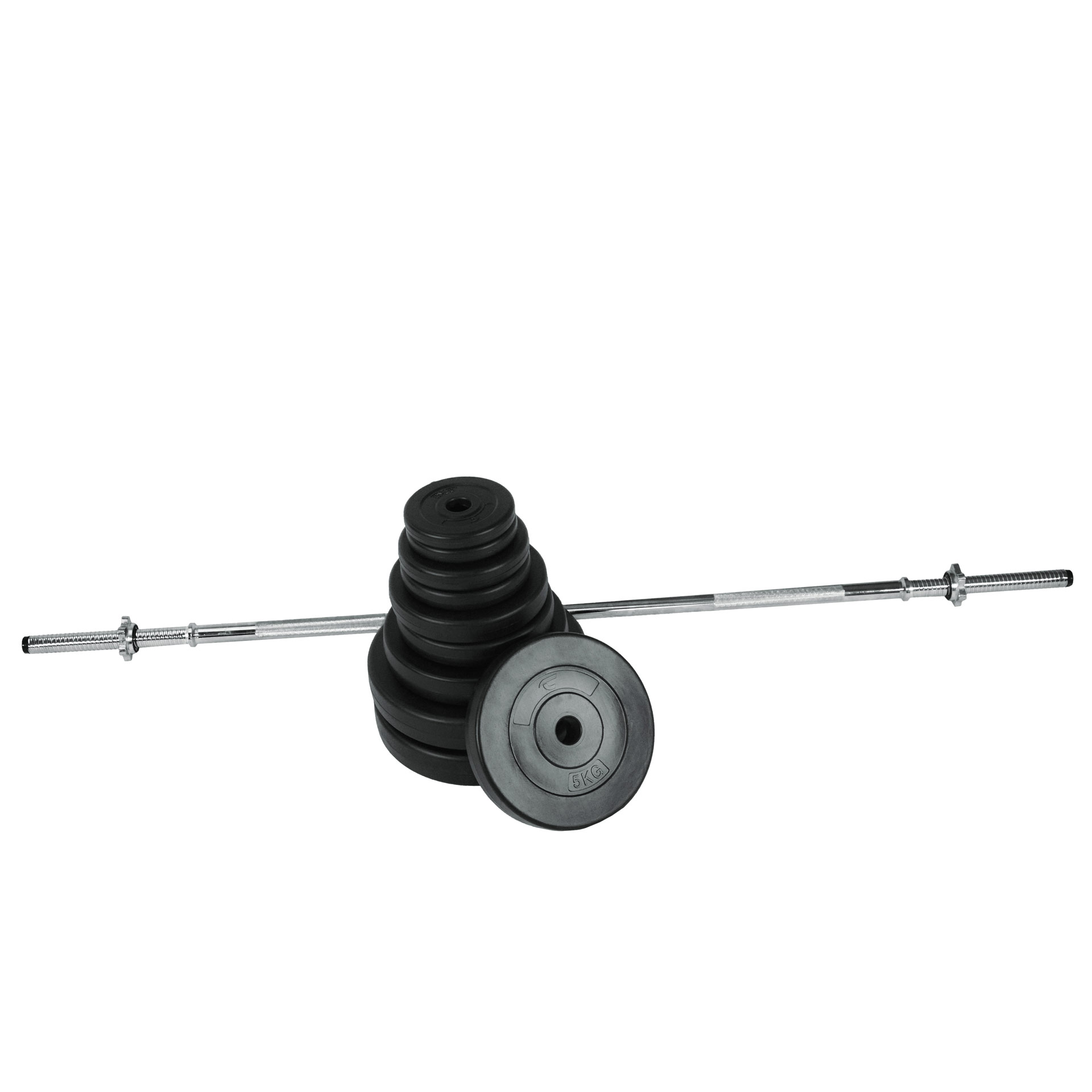 Barre longue + 38,5KG d'halthères (amovibles) 4