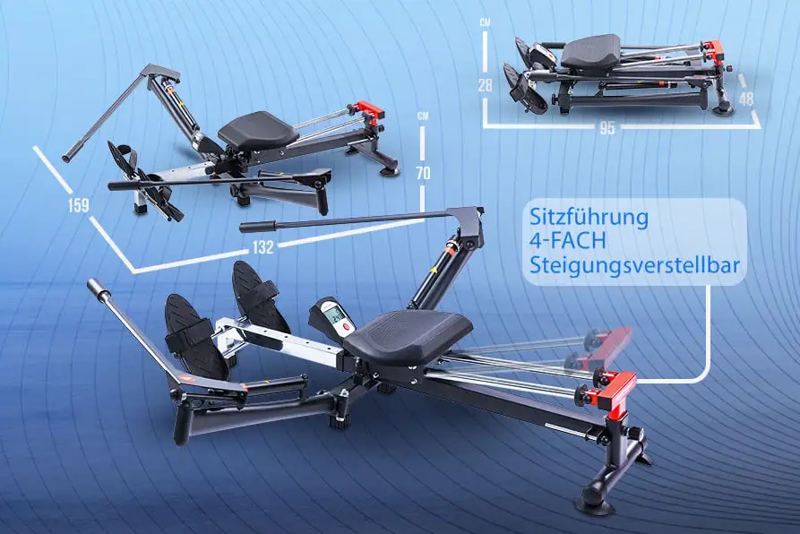 Rudergerät Accord Black: Flexibilität trifft Komfort