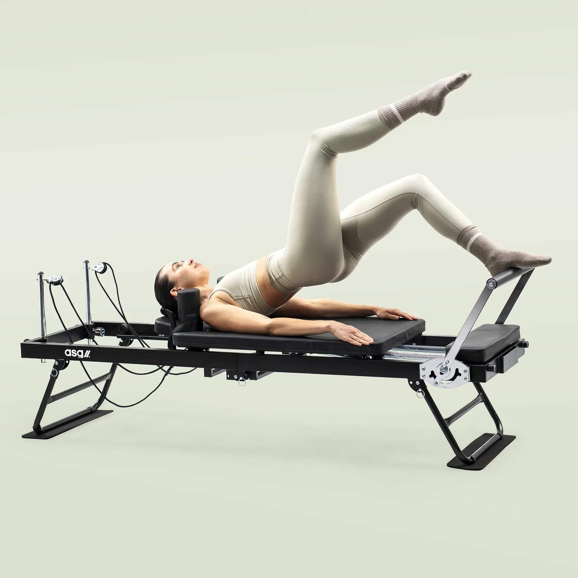 ASG Pilates-Reformer, Metallfedern, klappbar