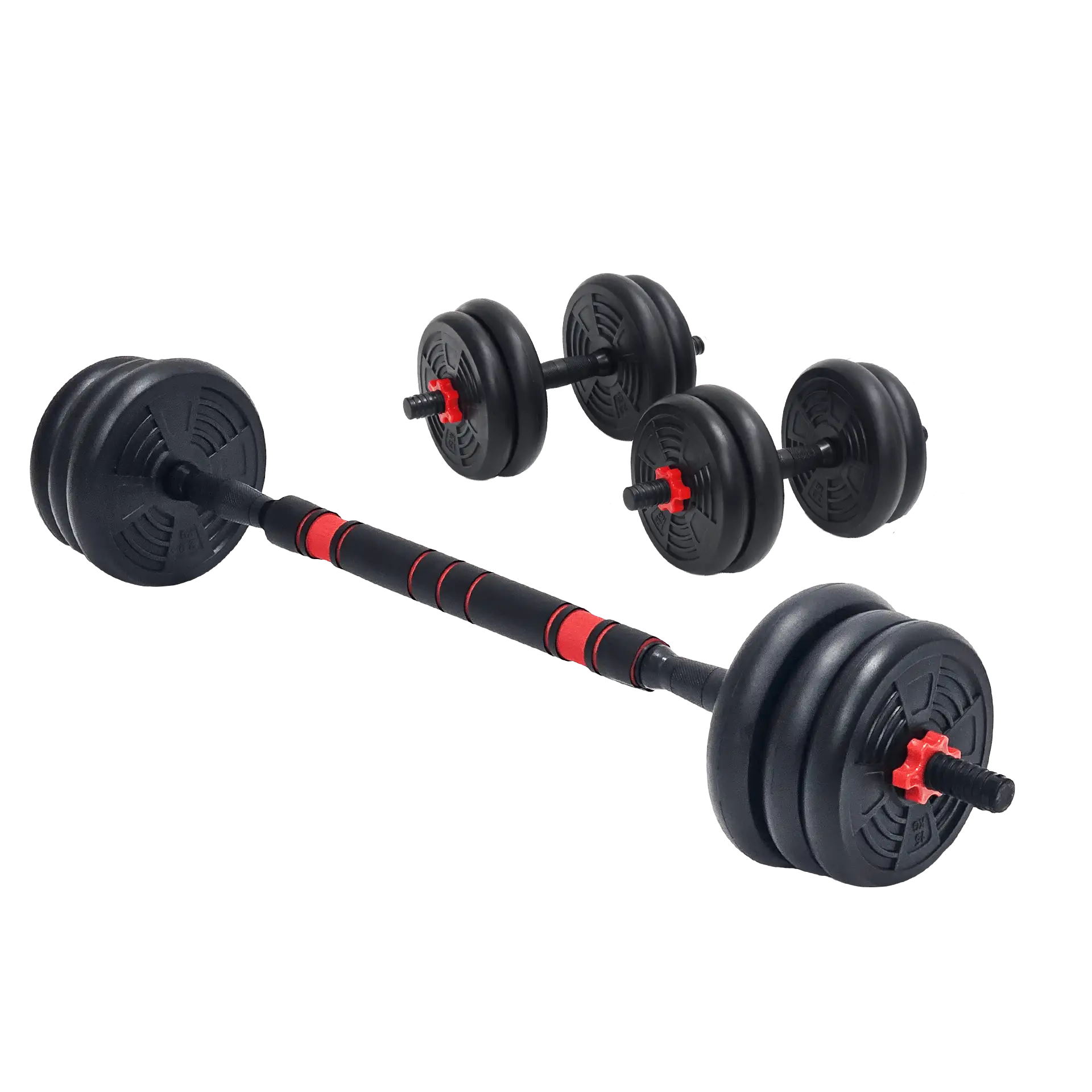 ASG 2-in-1 Hantelset 15 kg rot