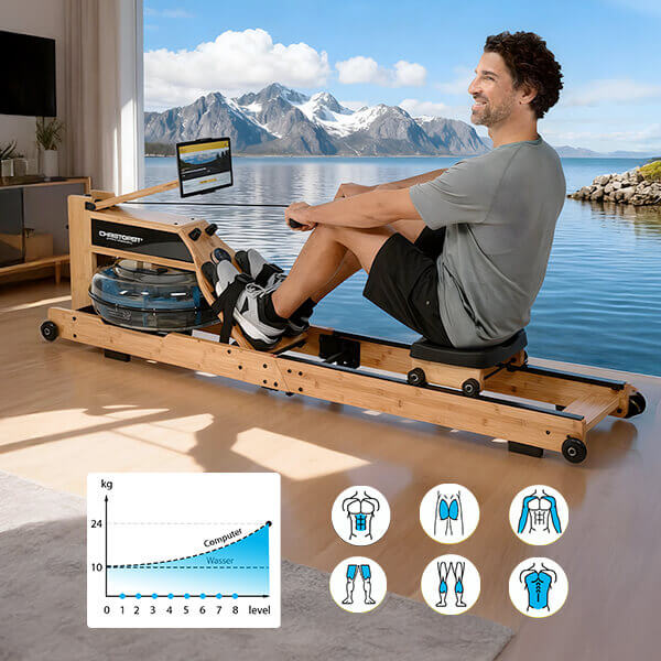 Wasserrudergerät Colorado: 
Naturnah trainieren zuhause

