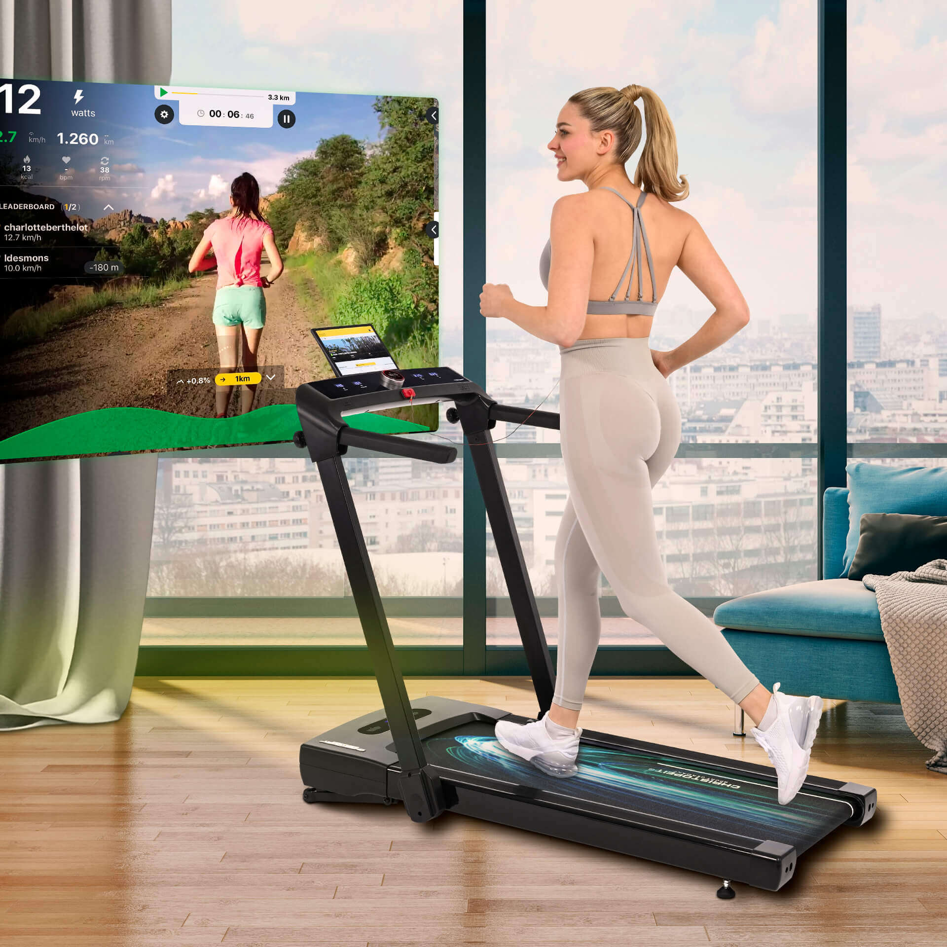 Laufband 2in1 schwarz