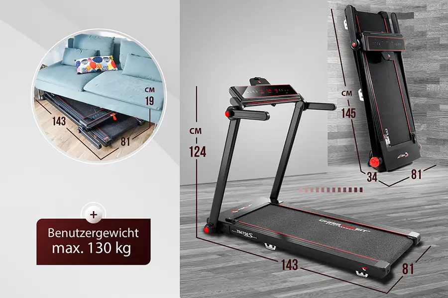 Laufband TM 750S: Kompakt & clever verstaut