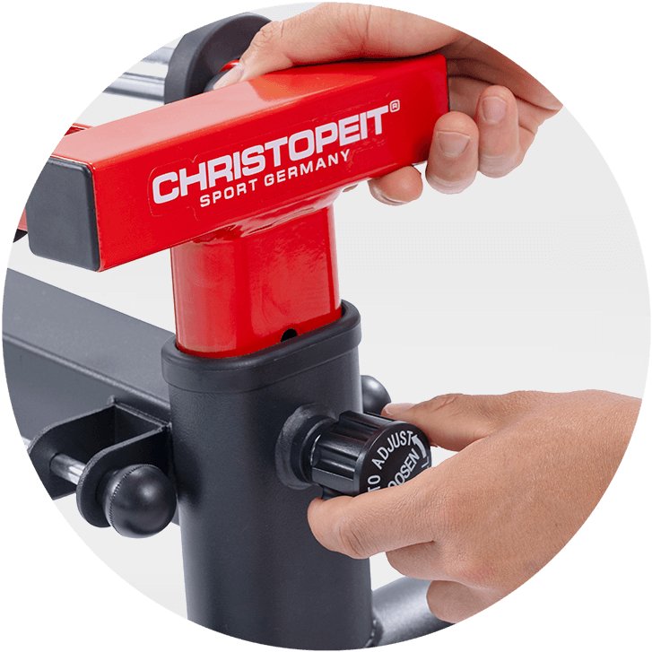 Rudergerät Accord Black: 4-fach verstellbare Sitzführung