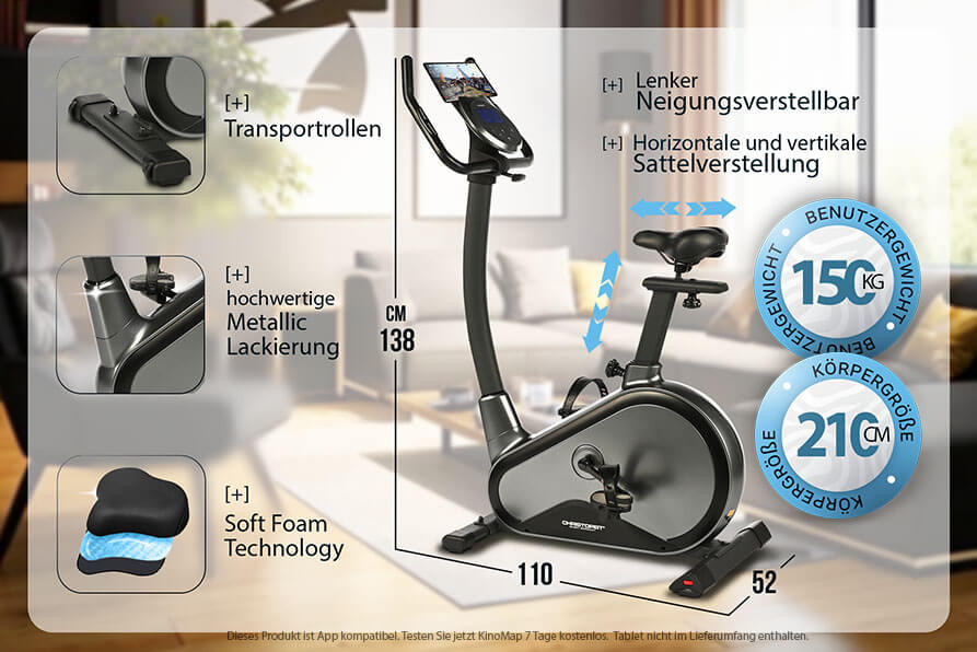 Ergometer EM 8000: Komfort trifft auf Design