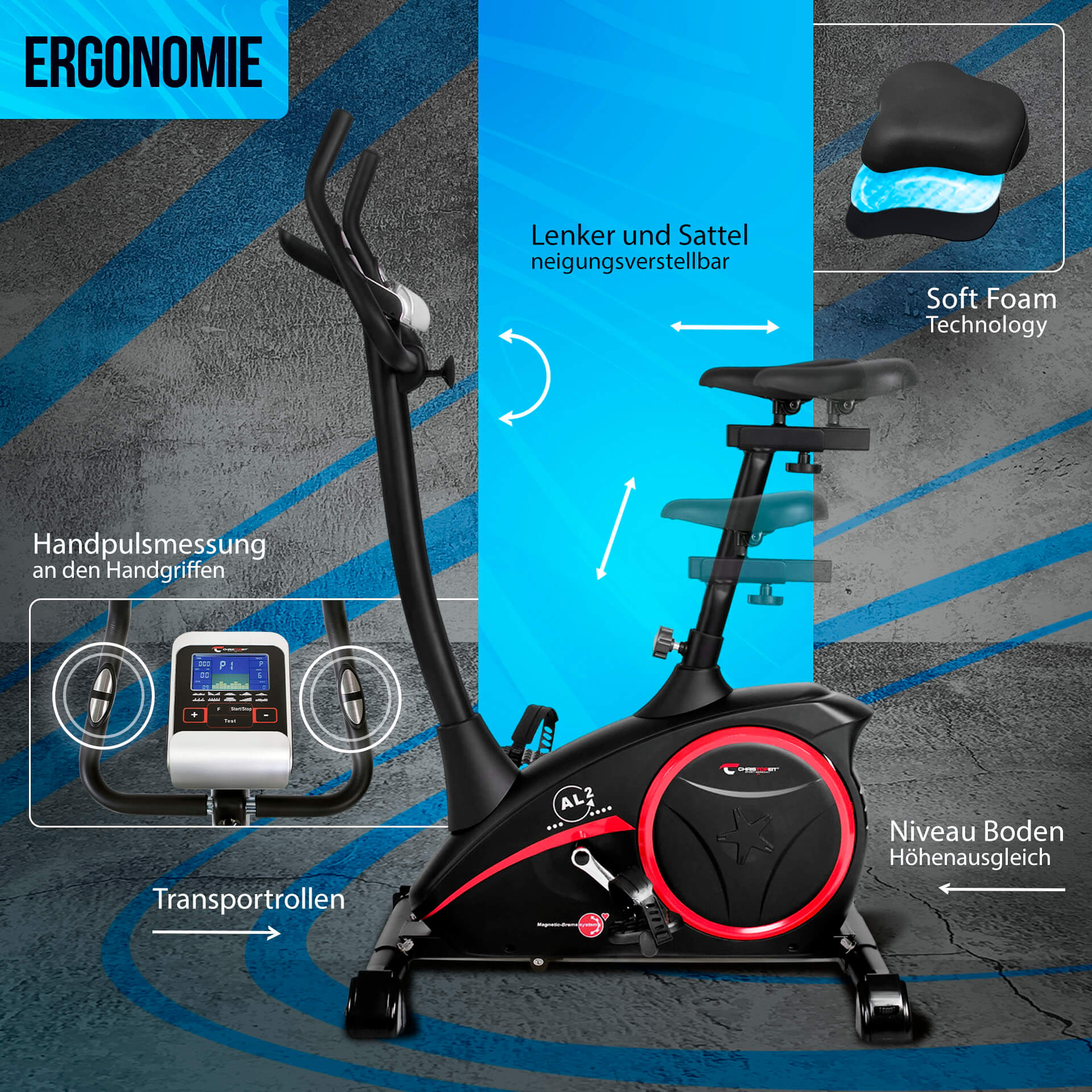 Ergometer AL 2 S Digital - Black