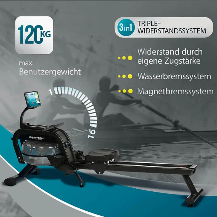 Rudergerät WP 2000: 3-in-1-Widerstandssystems
