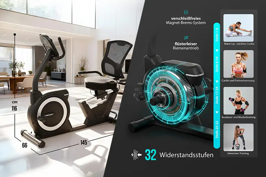 Sitz-Ergometer RS 4000: 32 Stufen für dein Ziel