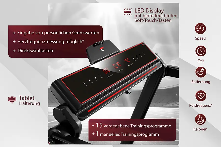 Laufband TM 750S: Alles im Blick beim Training