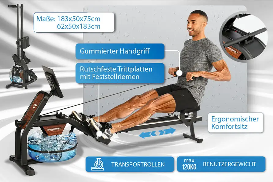 Wasserrudergerät Garda: Komfort und Leistung – Für dein bestes Workout