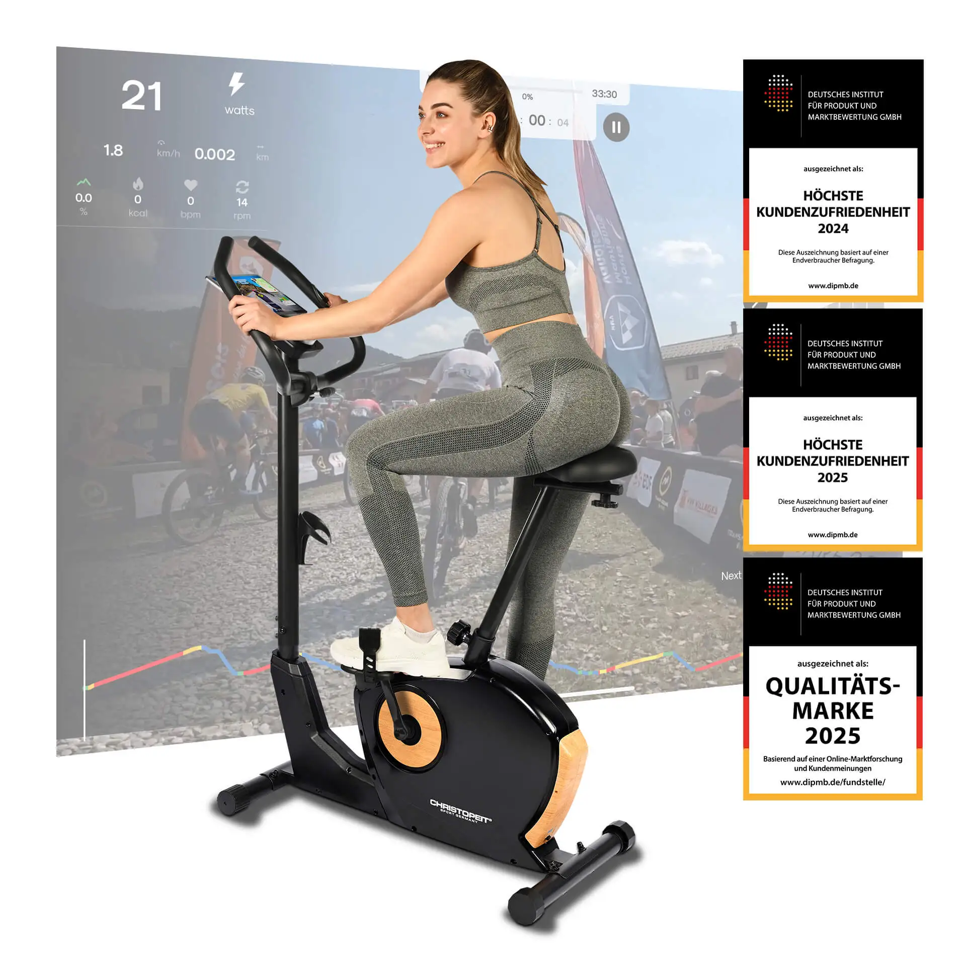 Computrainer Ergometer Heimtrainer Ergometer HT3.1 von Christopeit Sport