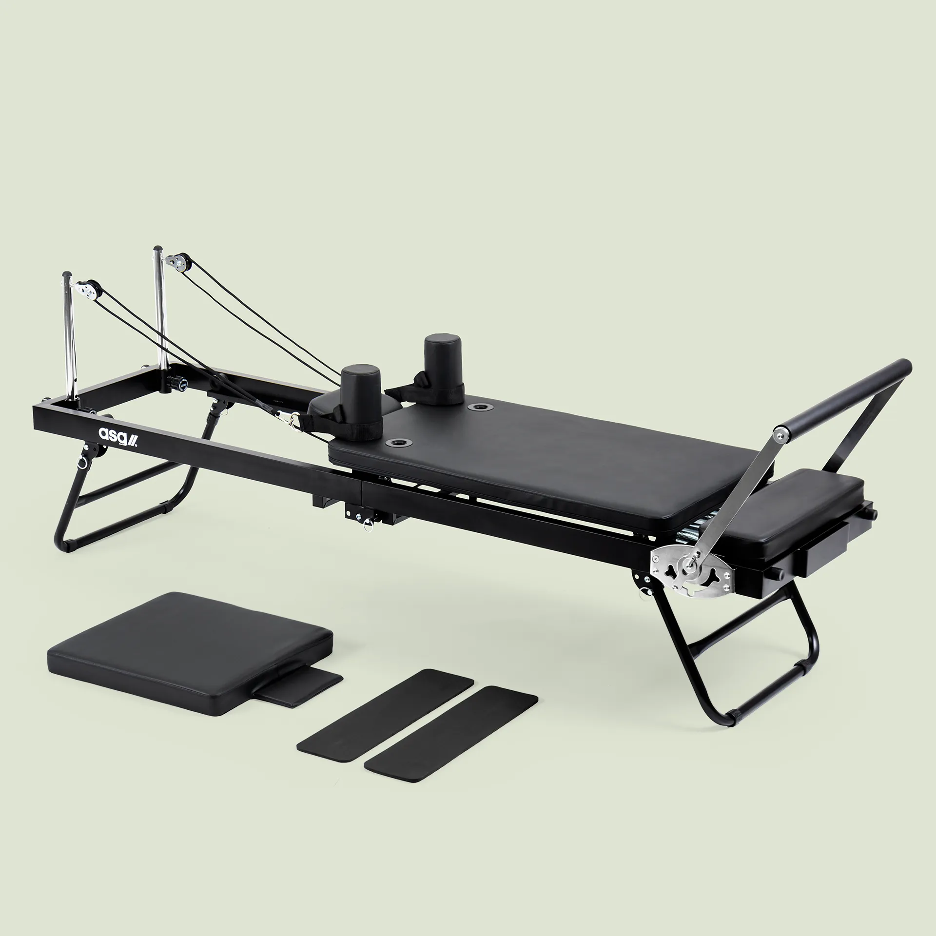 ASG Pilates-Reformer, Metallfedern, klappbar