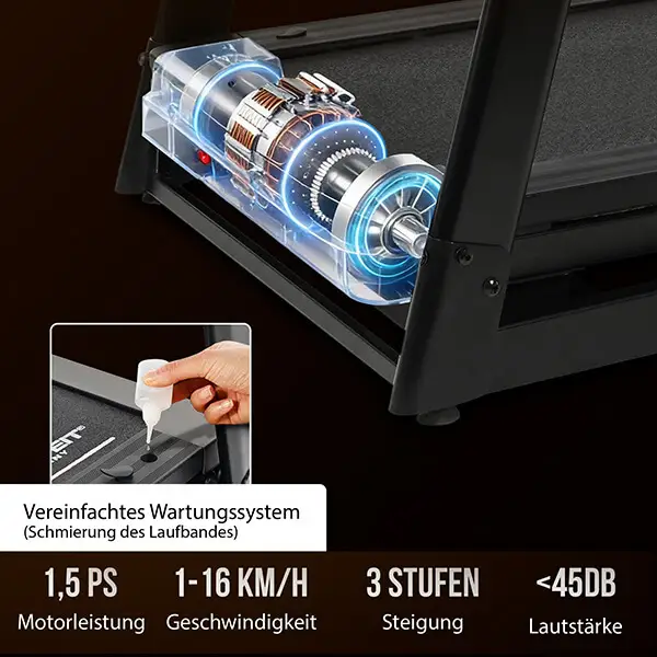 Laufband TM 4000 S: 
Starker Motor. Ruhiger Lauf.

