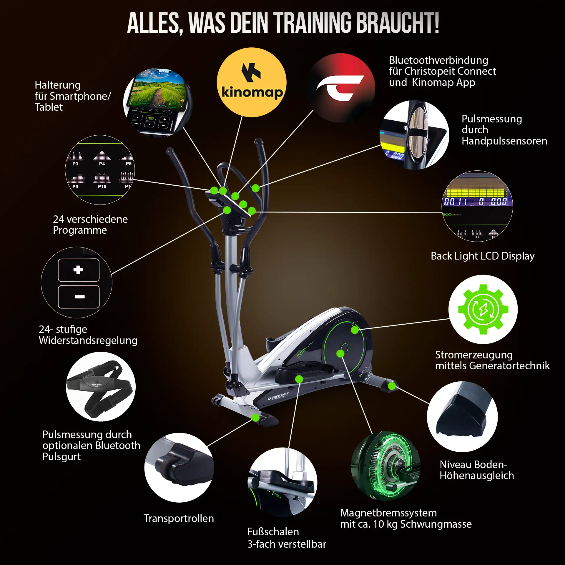 Crosstrainer-Ergometer ECO 2000