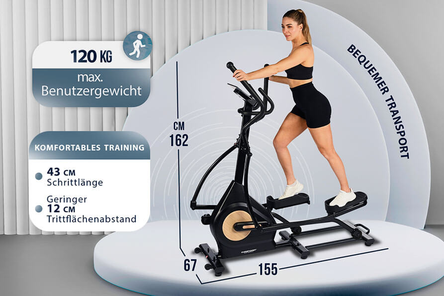 Ellipsentrainer Fit Wheel Pro: Komfort trifft auf Leichtigkeit