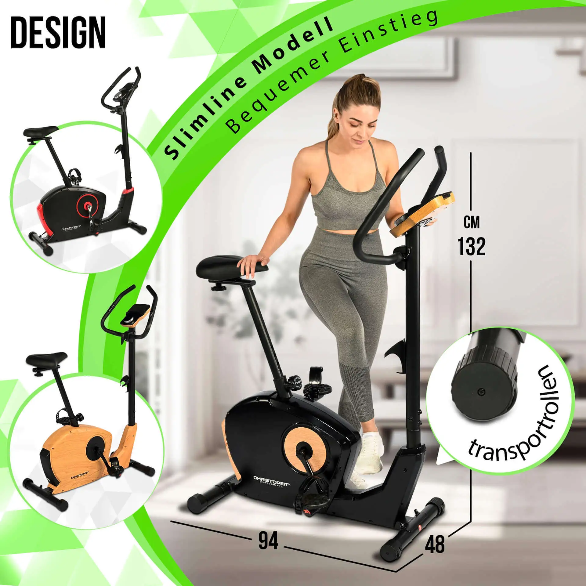 Computrainer Ergometer Heimtrainer Ergometer HT3.1 von Christopeit Sport