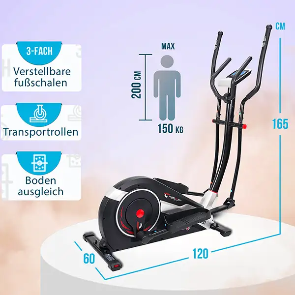 Crosstrainer-Ergometer AX 8000: 
Flexibel, stabil, zuverlässig

