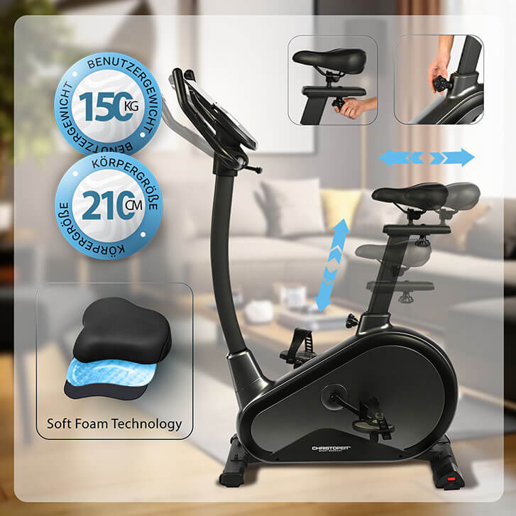 Ergometer EM 8000: Ergonomisch