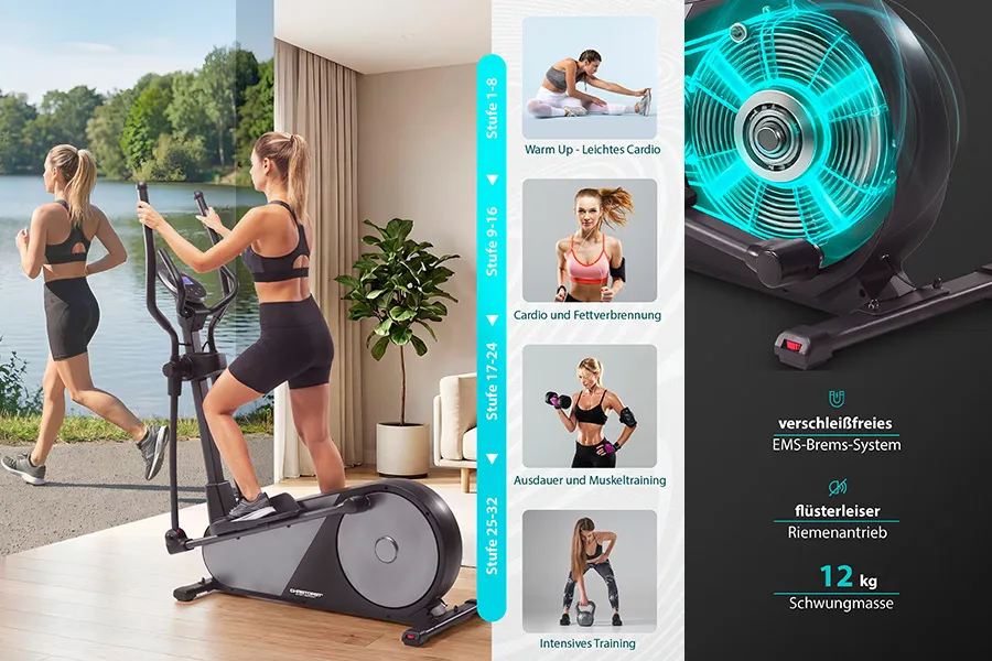 Crosstrainer-Ergometer EL 8000: Für jedes Ziel das passende Workout