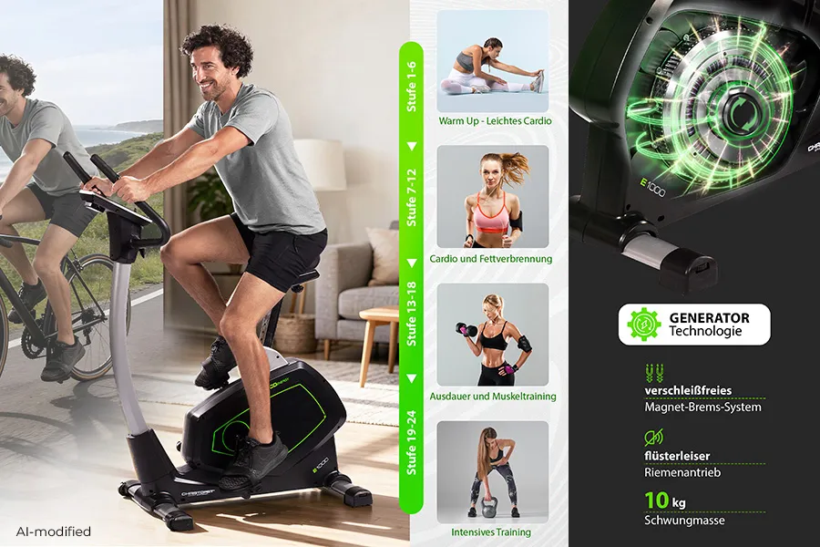 Ergometer ECO 1000: Kraftvoll und leise trainieren