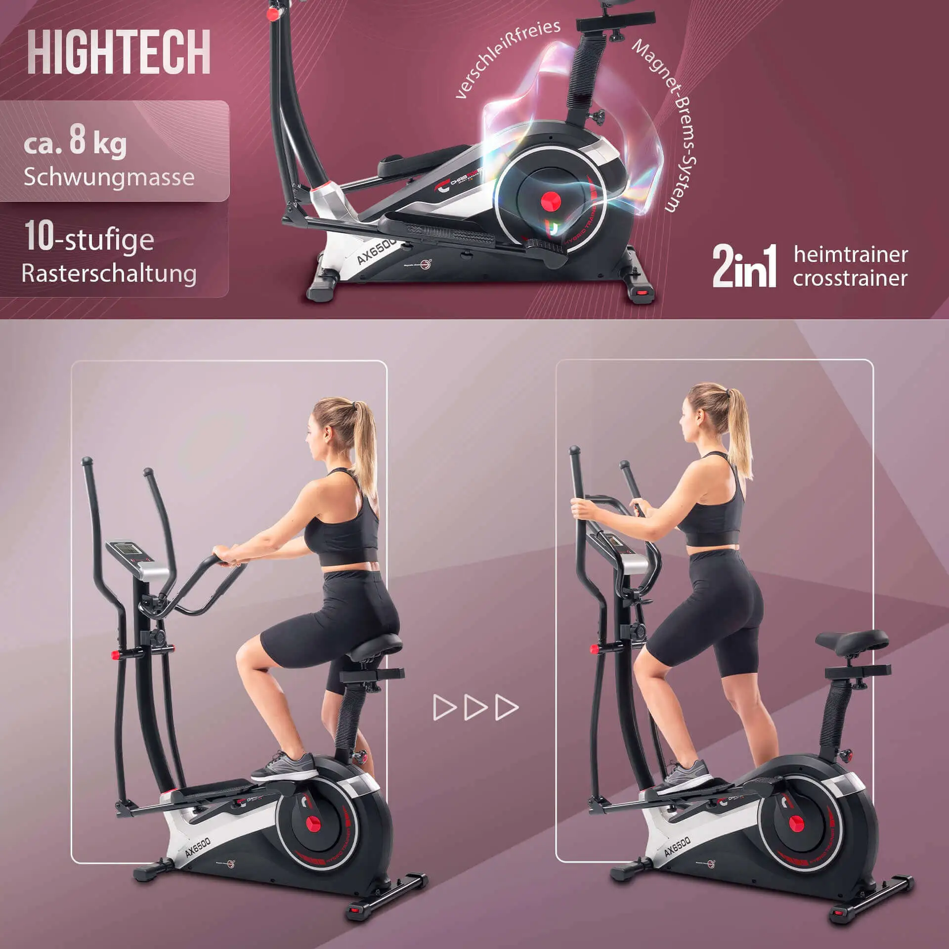 Crosstrainer AX 6500 2in1 Hybrid