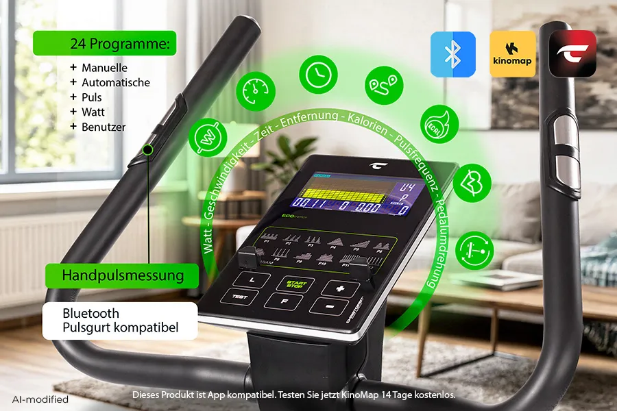 Ergometer ECO 1000: Smarte Features für dein Ziel